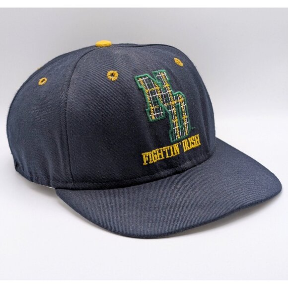 Notre Dame Fighting Irish Hat SnapBack NCAA Vintage VTG DeLong M/L Embroidered - Picture 1 of 5